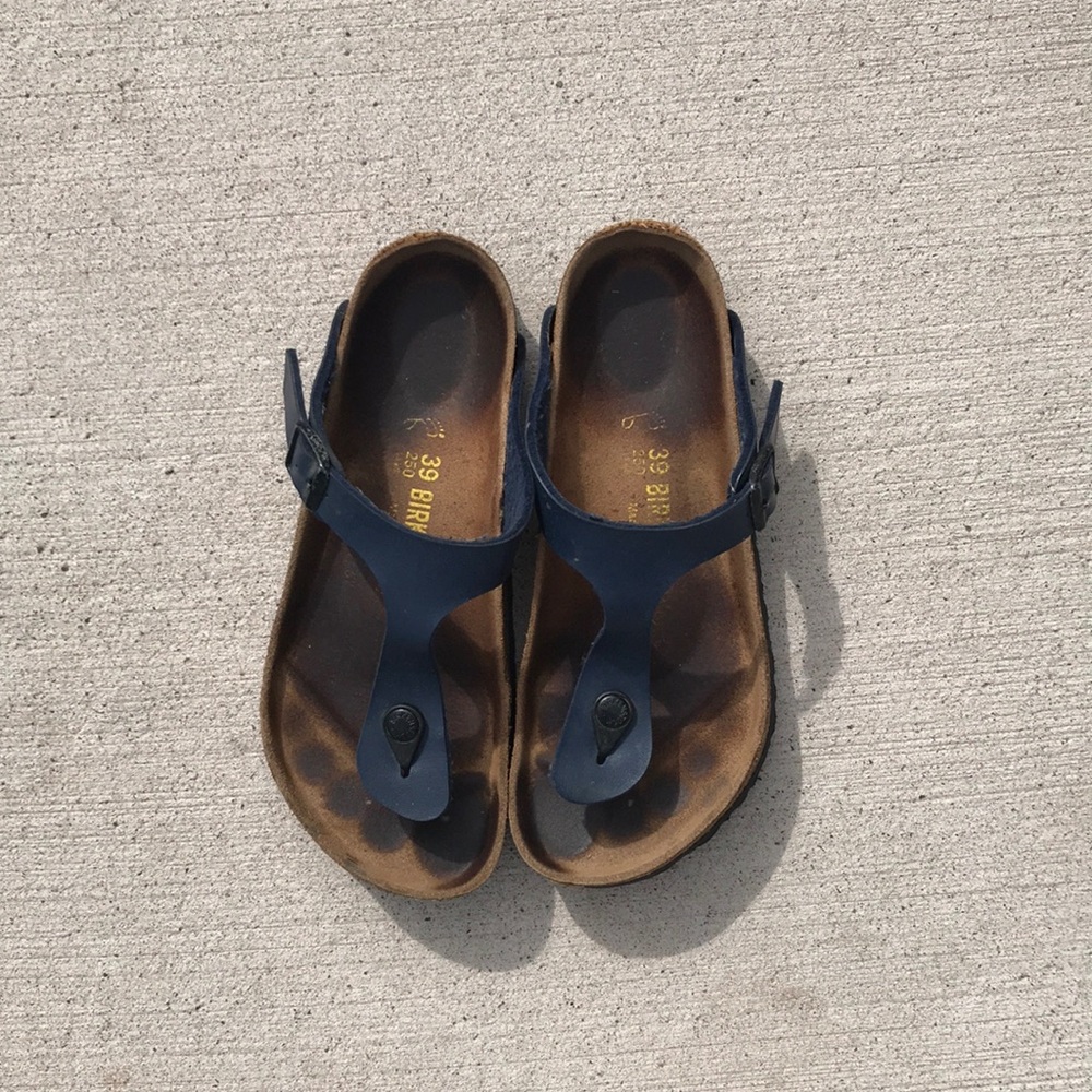 Navy blue Birkenstocks size 39